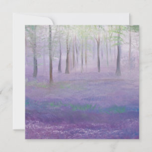 Bluebells blue flowers woodlands Birthday Card