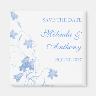 Bluebells - Blue Save the Date Magnet