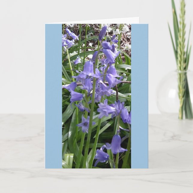 Bluebells Close Up Photo Card - Tall (Front)
