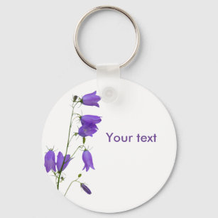 Bluebells florals white key ring