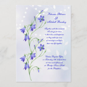 Bluebells flowers Wedding Invitation