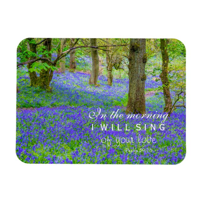 Bluebells forest in Scotland, bible verses Magnet (Horizontal)