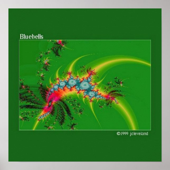 Bluebells Fractal Art Poster (Front)