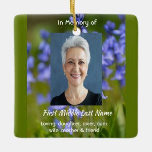 Bluebells Garden Flowers Memorial Keepsake  Ceramic Ornament