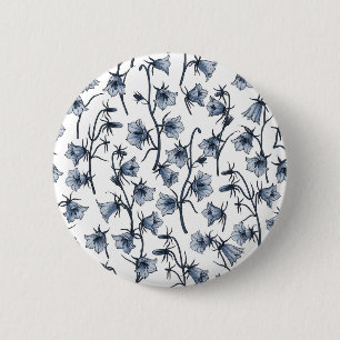 Bluebells, Harebells, Bellflowers 6 Cm Round Badge