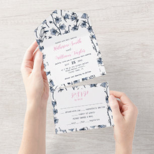 Bluebells, Harebells, Bellflowers All In One Invitation