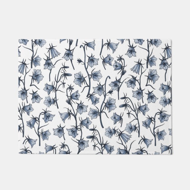 Bluebells, Harebells, Bellflowers Doormat (Front)