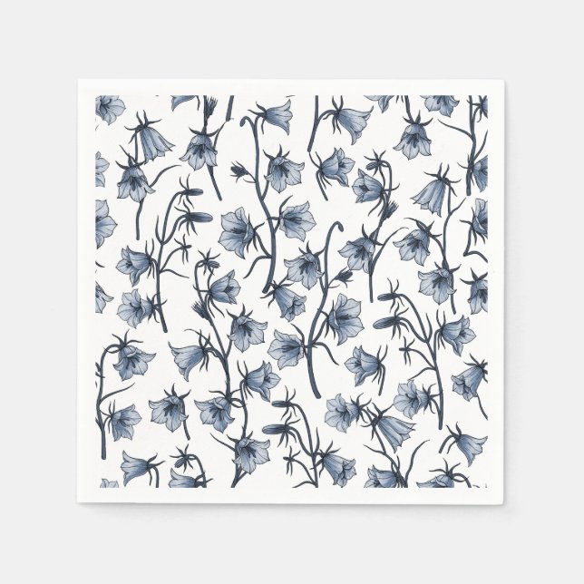 Bluebells, Harebells, Bellflowers Napkin (Front)