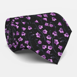 Bluebells, Harebells, Bellflowers Neck Tie