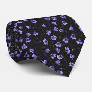 Bluebells, Harebells, Bellflowers Neck Tie