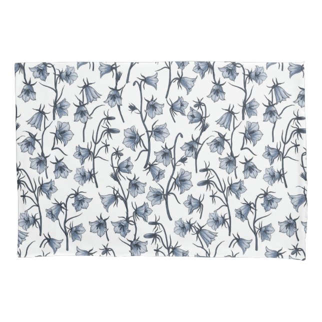 Bluebells, Harebells, Bellflowers Pillowcase (Front-Left)