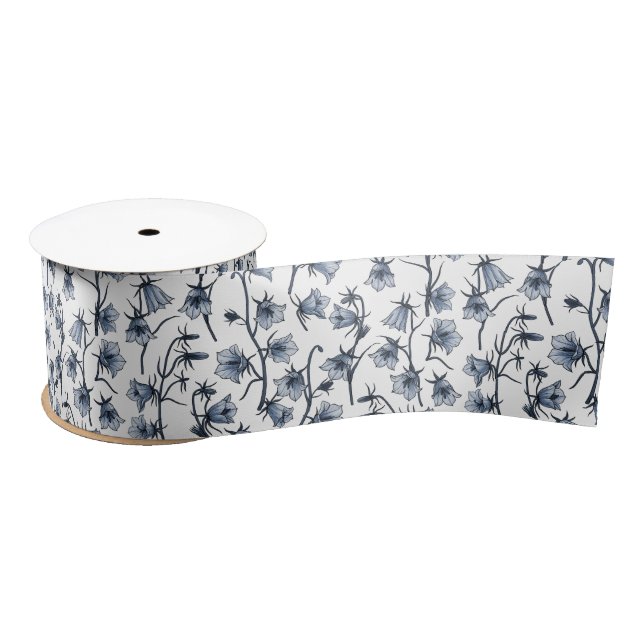 Bluebells, Harebells, Bellflowers Satin Ribbon (Spool)