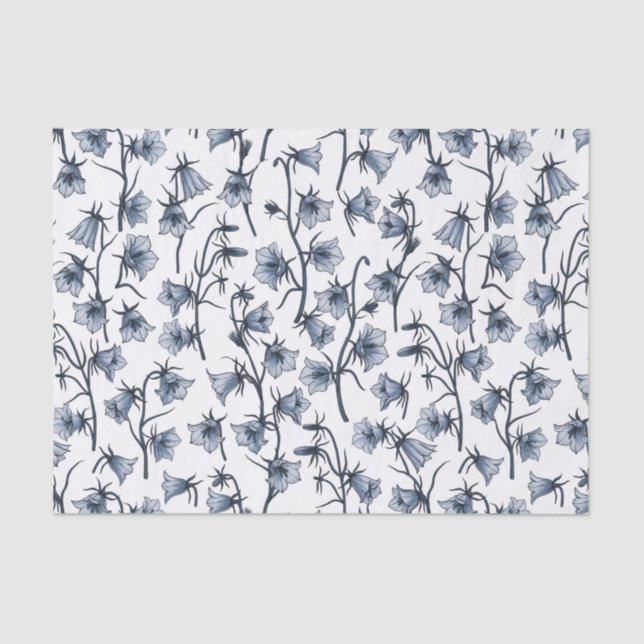 Bluebells, Harebells, Bellflowers Tissue Paper (Front)