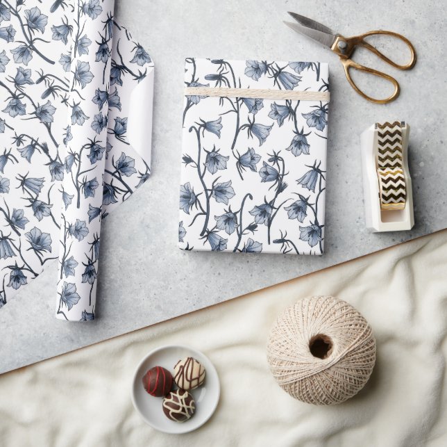 Bluebells, Harebells, Bellflowers Wrapping Paper (Crafts)