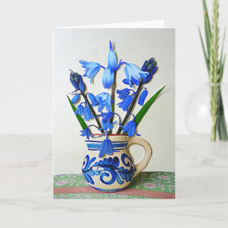 Bluebells in a Jug Card