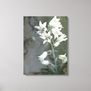 Bluebells in Black & White Canvas Print