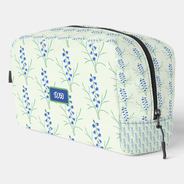 Bluebells Pale Green Dopp Kit (Right Corner)