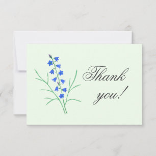 Bluebells Pale Yellow Wedding Thank You Card
