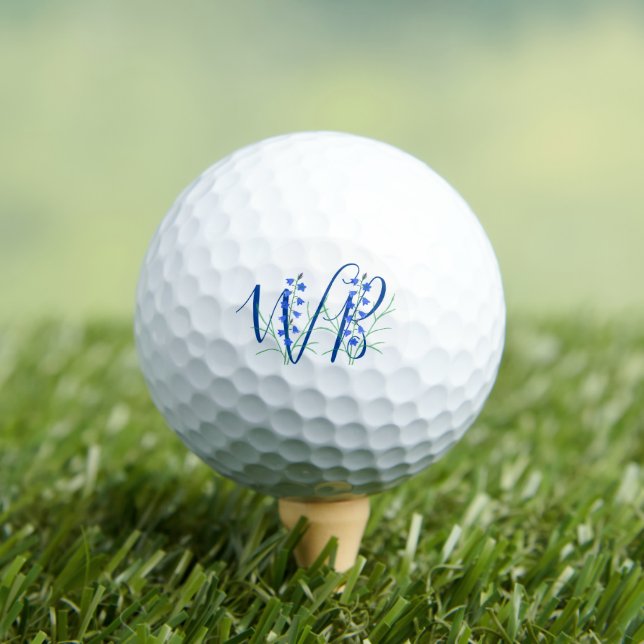 Bluebells Personalised Monogram Golf Balls (Insitu Tee)