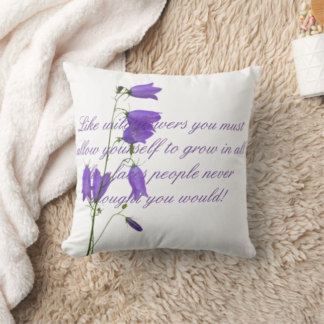 Bluebells quote script cushion (Blanket)