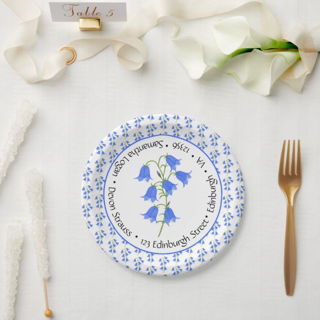 Bluebells Wedding Paper Plate (Wedding)