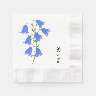 Bluebells White Napkin