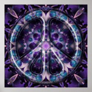 Blueberries and Cream Peace Poster