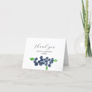 Blueberries Blueberry Fruit Wedding Thank you Card
