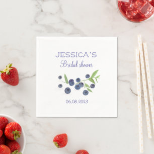 Blueberries Blueberry Fruits Bridal Shower Party Napkin
