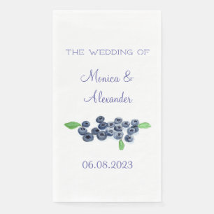 Blueberries Blueberry Fruits Wedding Party Napkin