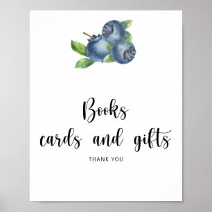 Blueberries - books cards and gifts poster