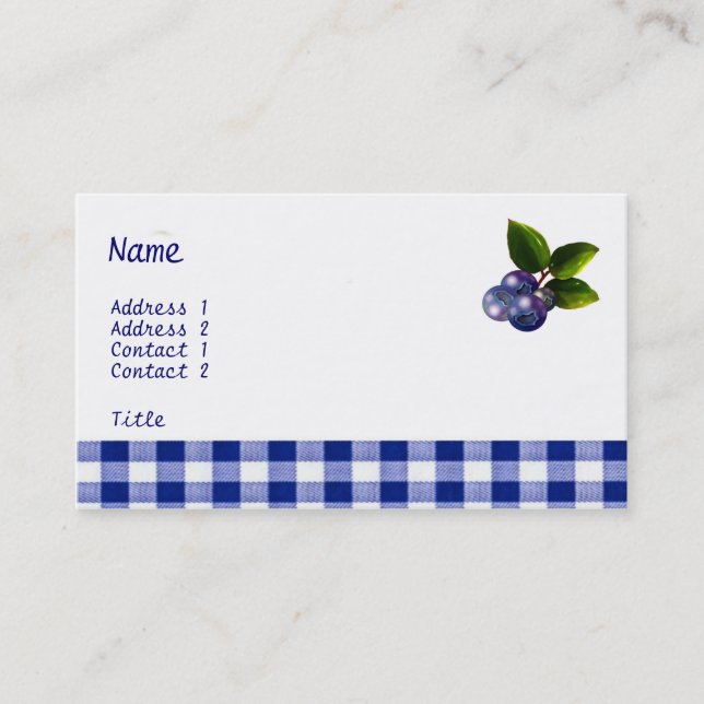 Blueberries Business Card (Front)