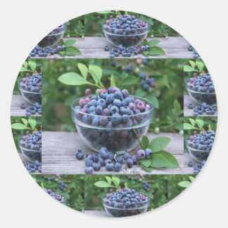 Blueberries Chefs healthy cuisine Breakfast Salads Classic Round Sticker