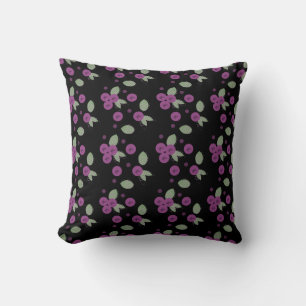 Blueberries Confetti Fruits and Dots Cushion