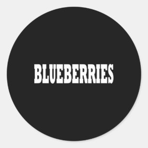 Blueberries Costume Halloween  Classic Round Sticker