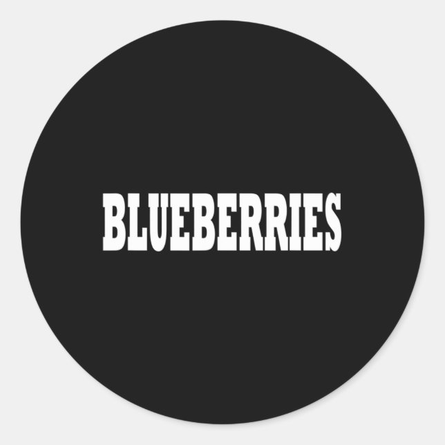 Blueberries Costume Halloween  Classic Round Sticker (Front)