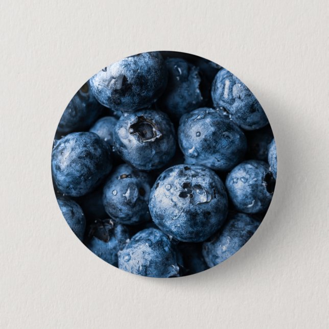 Blueberries Fruit 6 Cm Round Badge (Front)