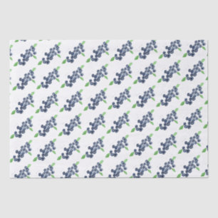 Blueberries fruit Berry 1st Birthday watercolor Tissue Paper