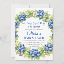 Blueberries Fruit Berry Sweet Baby Shower