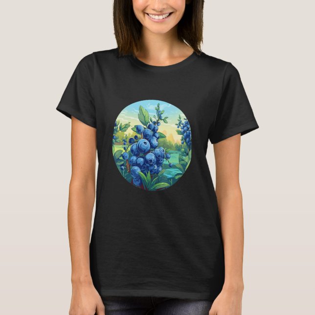 Blueberries Fruit Blueberries Fruit Vegan Garden 1 T-Shirt (Front)