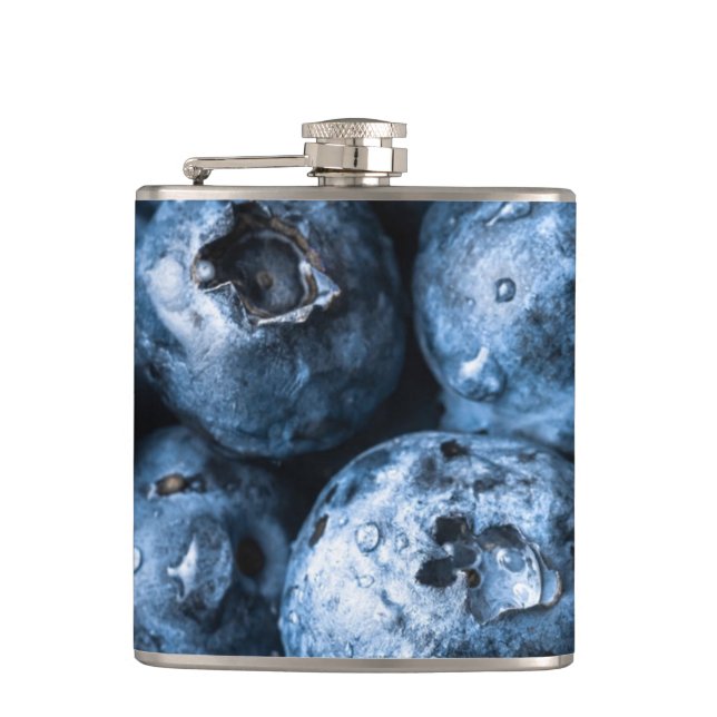 Blueberries Fruit Hip Flask (Front)