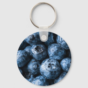 Blueberries Fruit Key Ring