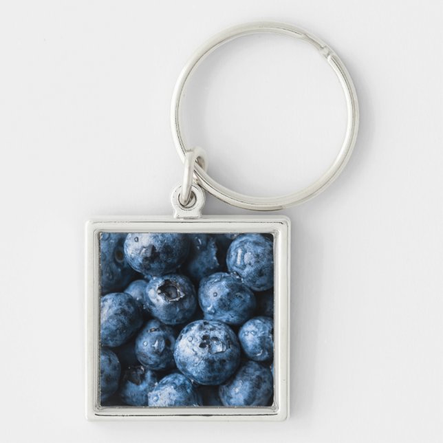 Blueberries Fruit Key Ring (Front)