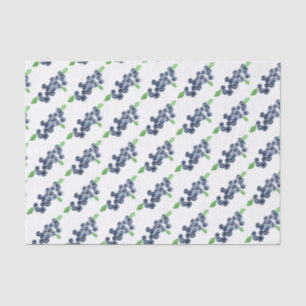 Blueberries fruit watercolor Food Berries Pattern Tissue Paper