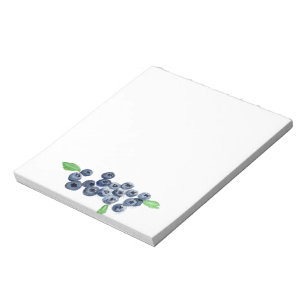 Blueberries fruits kitchen blueberry watercolor  notepad