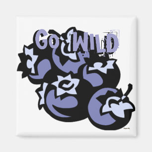Blueberries Go Wild Magnet