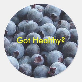 blueberries, Got Healthy? Classic Round Sticker