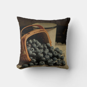 Blueberries in Basket - Old World Stills Series Cushion
