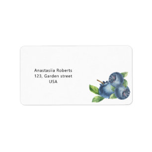 Blueberries Label