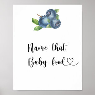 Blueberries - name that baby food poster